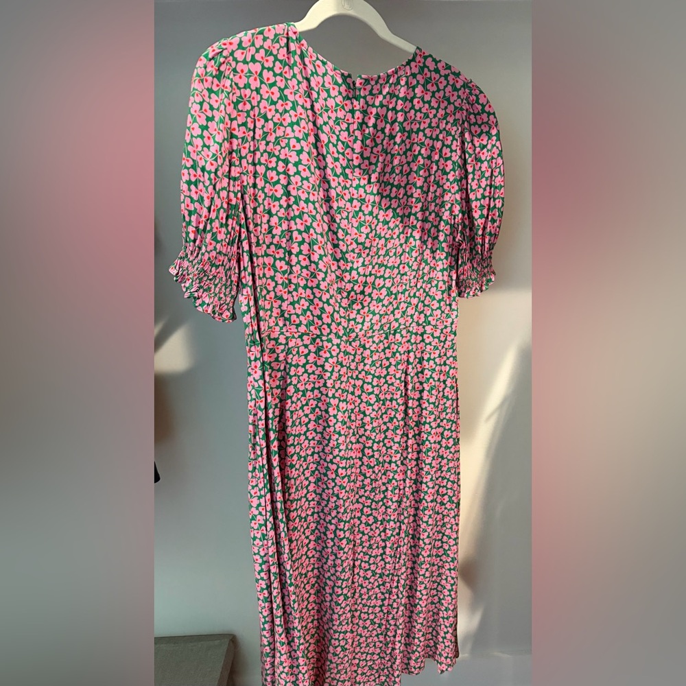 Boden Pink Floral Midi Dress - Picture 5 of 9